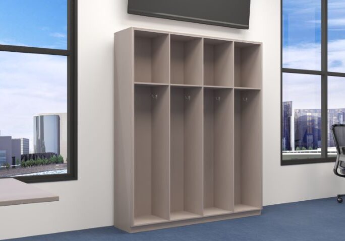Rendered view of Flexible, modular, and easy to install Locker Cubbies