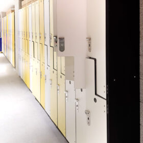 Functional Spectrum Phenolic Lockers in Paper White Trespa finish at Schulich Business School