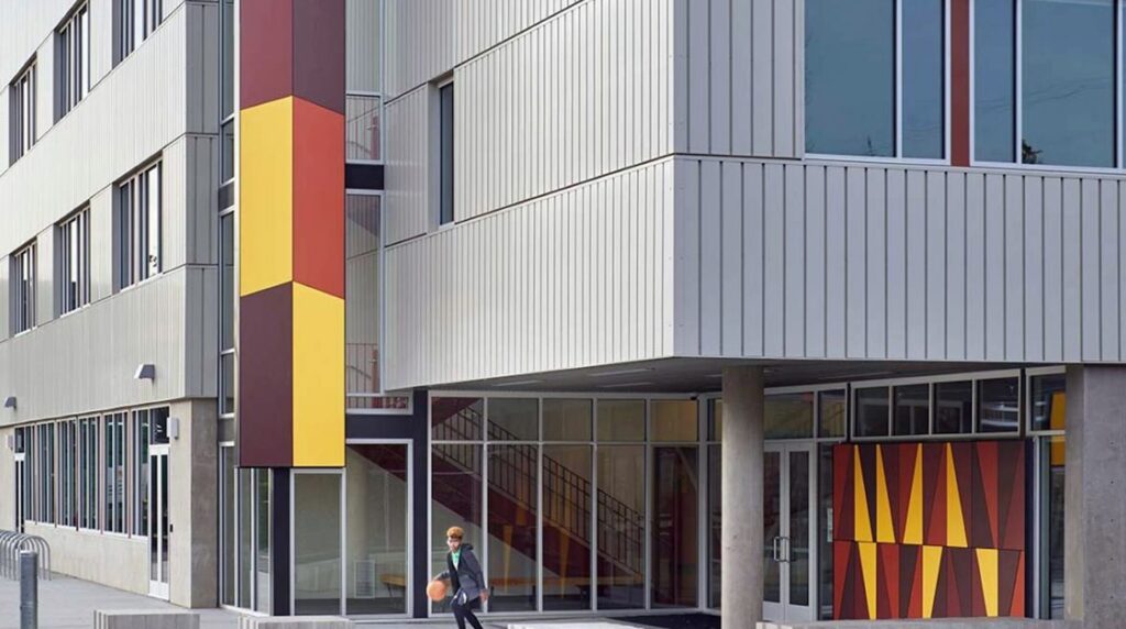 Spectrum Facades contributing to the aesthetics of Green Dot Middle Schools